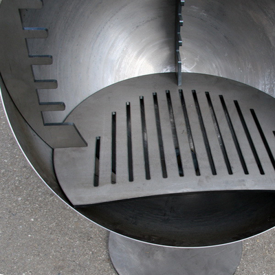Gnee Garden Windproof ปรับ Fire Pit Grill ความสูง 110 ซม. สำหรับบาร์บีคิว