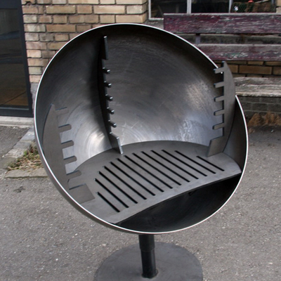 เตาทำอาหารกลางแจ้งขนาดใหญ่ Corten Steel Fire Pit Fire Bowl BBQ Grill