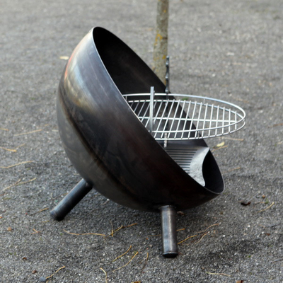 การเผาไหม้ไม้โลหะ Corten เตาทำอาหารกลางแจ้งถ่านบาร์บีคิว Corten Steel Bbq