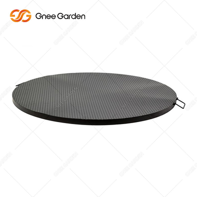 เตาย่างบาร์บีคิวกลางแจ้ง Plancha Grill Corten Steel Fire Pit สีดำ