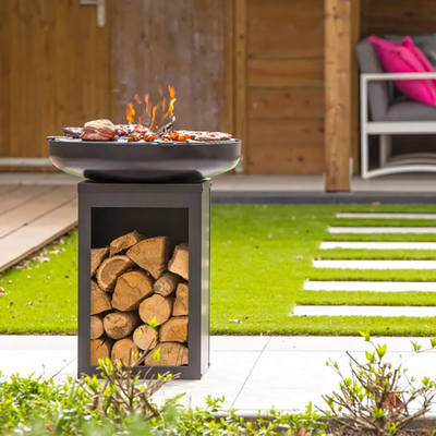 Corten Steel Charcoal Home เตาย่างบาร์บีคิว Backyard เตาผิง
