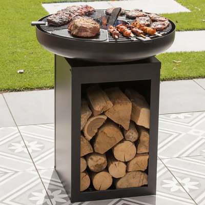 Corten Steel Charcoal Home เตาย่างบาร์บีคิว Backyard เตาผิง