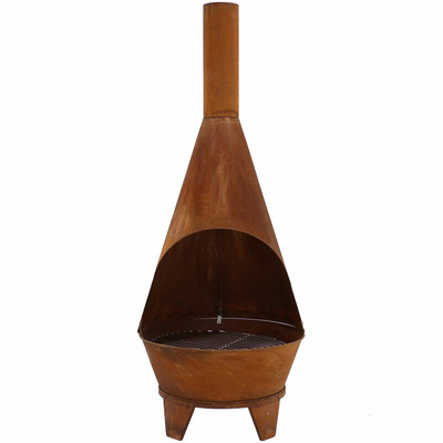 Corten Steel Garden Treasure Fire Pits ขนาดที่กำหนดเอง