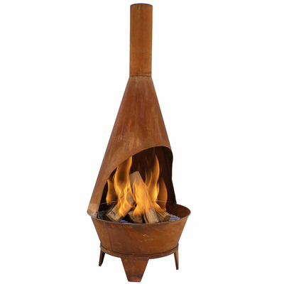 Corten Steel Garden Treasure Fire Pits ขนาดที่กำหนดเอง