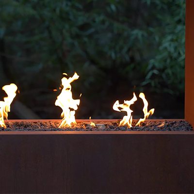 ดีไซน์เรียบง่าย Heavy Duty Steel Wood Burning Fire Pit 72 นิ้ว