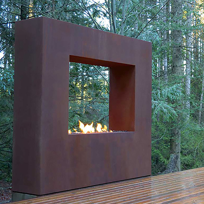 ดีไซน์เรียบง่าย Heavy Duty Steel Wood Burning Fire Pit 72 นิ้ว