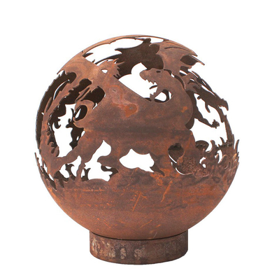 ฮีตเตอร์โลหะสนิม Corten Steel ที่โดดเด่น Fire Pit ความหนา 5 มม