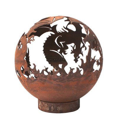 ฮีตเตอร์โลหะสนิม Corten Steel ที่โดดเด่น Fire Pit ความหนา 5 มม