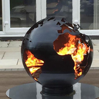 แฮนด์เมด Corten Steel Fire Pit Balls ออกแบบเอง Fire Pit Balls