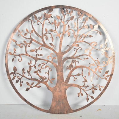 61.5 Cm Bronze Tree Of Life Metal Garden Wall Art สำหรับบ้าน
