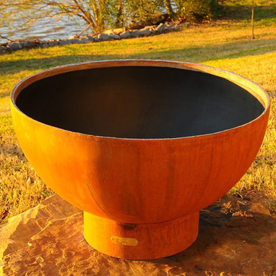 Firepits ตัดด้วยเลเซอร์ที่ปรับแต่งได้แบบพกพา Corten Steel Fire Pit กลางแจ้ง Prerusted