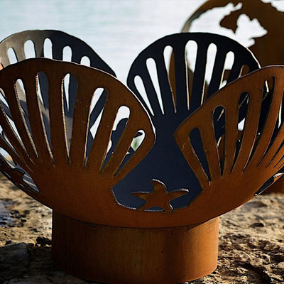 ชามหลุมไฟกลางแจ้ง Corten Steel ที่ทันสมัยเส้นผ่านศูนย์กลาง 600 มม. บริการ OEM ODM