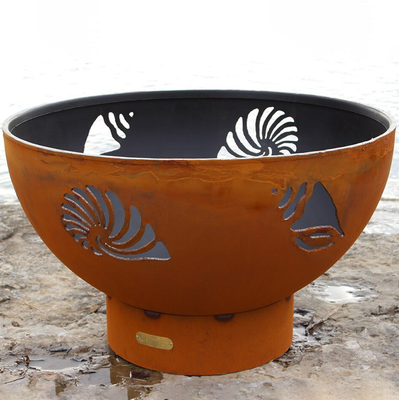 Firepits เหล็ก Corten แบบสนิมขนาด 36 นิ้วกลางแจ้งพร้อม Oxide Patina