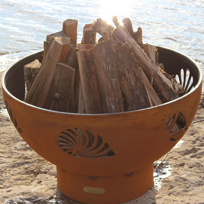Firepits เหล็ก Corten แบบสนิมขนาด 36 นิ้วกลางแจ้งพร้อม Oxide Patina