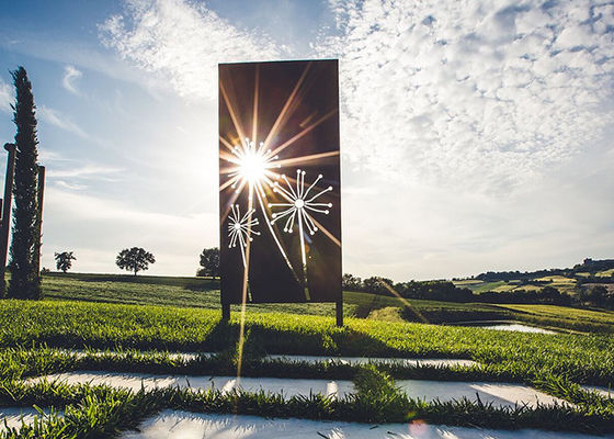 รูปแบบการตัดด้วยเลเซอร์แบบดอกแดนดิไลอัน Corten Steel Garden ตกแต่งหน้าจอ