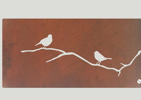 หน้าจอ Corten Laser Cut ที่ทนต่อการกัดกร่อนกลางแจ้งสำหรับสนามหลังบ้าน