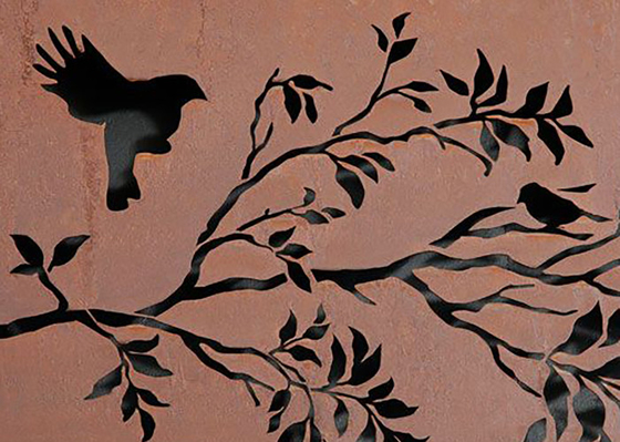 หน้าจอ Corten Laser Cut ที่ทนต่อการกัดกร่อนกลางแจ้งสำหรับสนามหลังบ้าน