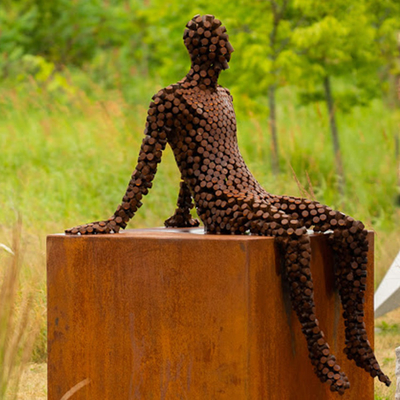 Gnee Garden Weathering เหล็กตกแต่งลานโลหะ Art Outdoor