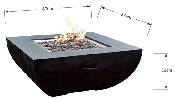 Patio 3mm Propane Gas Fire Pit Weathering Steel Fire Pit ความต้านทานการสึกหรอ