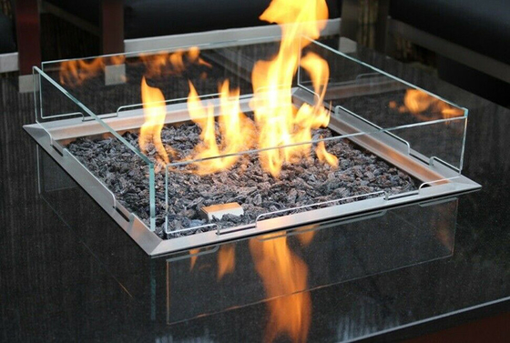 สวนหลังบ้าน Bonfire Corten Steel Gas Fire Pit 34inch Wide