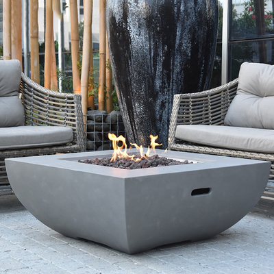 สวนหลังบ้าน Bonfire Corten Steel Gas Fire Pit 34inch Wide