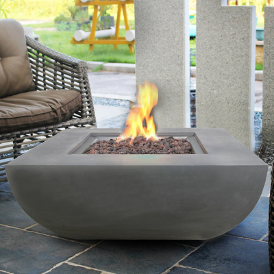สวนหลังบ้าน Bonfire Corten Steel Gas Fire Pit 34inch Wide
