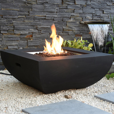 สวนหลังบ้าน Bonfire Corten Steel Gas Fire Pit 34inch Wide