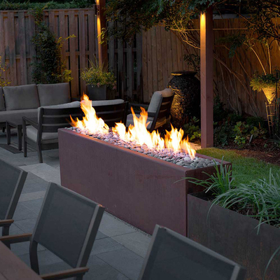 Outdoor Camping Fire Pit กองไฟขนาดใหญ่เตาไม้ Corten Steel Firepit