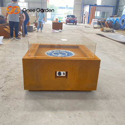 Table Top Steel Fire Pits เครื่องทำความร้อน Patio กลางแจ้ง Corten Steel Fire Pit