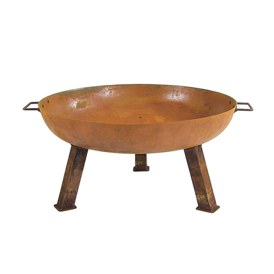 หลุมไฟเหล็กกลางแจ้ง การเผาไหม้ไม้ สวน ตกแต่ง Corten Steel Fire Pits Bowl