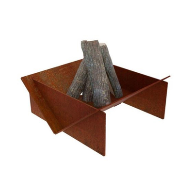Firepit เหล็ก Corten ที่ถอดออกได้ GN-FP-333 เครื่องทำความร้อนกลางแจ้งสนิมธรรมชาติ