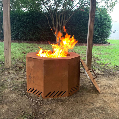 Charcoal Bonfire Fire Pit 19.5 นิ้วแบบพกพาการเผาไหม้ไม้กลางแจ้งไร้ควัน