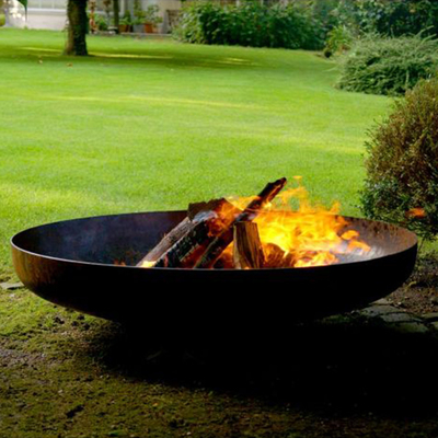 การเผาไหม้ไม้ Corten Steel Outdoor Fire Pit Garden แคมป์ปิ้ง Design