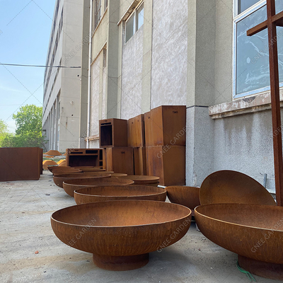 Corten Steel Garden เตาผิงกลางแจ้ง เตาผิงสมัยใหม่ เครื่องทำความร้อน การเผาไหม้ไม้