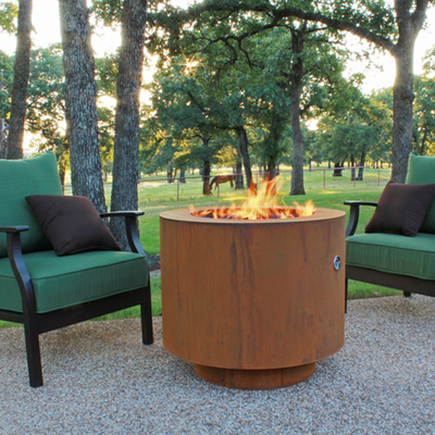 หลุมไฟเหล็ก Corten Steel ก่อนสนิม 900 มม. รอบนอกสวน
