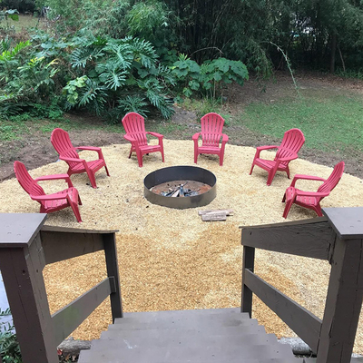 Outdoor Corten Steel Fire Pit Garden ชามไฟกลมไม้ Burning Black Color