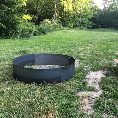 Outdoor Corten Steel Fire Pit Garden ชามไฟกลมไม้ Burning Black Color