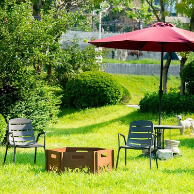 หลุมไฟเหล็กเผาไหม้ไม้ Corten Steel เสร็จสิ้นชนบท Fire Pit