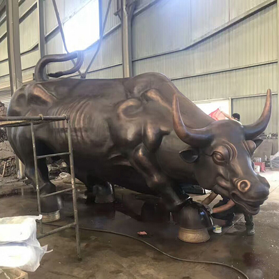 ความสูง 180 ซม. Vivid Bronze Bull ประติมากรรมกลางแจ้ง Landscape Statues