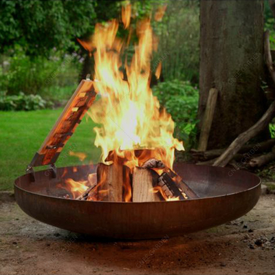 เส้นผ่านศูนย์กลาง 600 มม. 800 มม. 900 มม. เหล็กแบบพกพา Fire Pit Heavy Duty