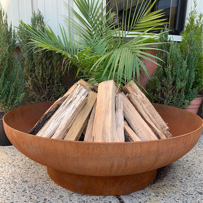 เส้นผ่านศูนย์กลาง 600 มม. 800 มม. 900 มม. เหล็กแบบพกพา Fire Pit Heavy Duty