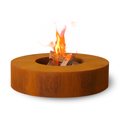 Corten Steel ที่โดดเด่นเป็นสนิมโลหะหนา 2 มม. เครื่องทำความร้อน Corten Steel Fire Pit สำหรับชามหลุมไฟกลางแจ้ง