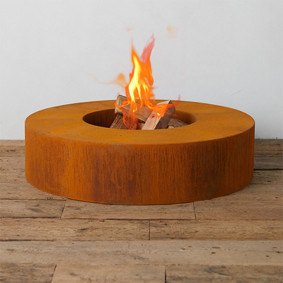 Decpraative Round Wood Burning Corten Steel Fire Pit Bowl 70cm