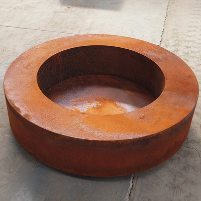 Corten Steel ที่โดดเด่นเป็นสนิมโลหะหนา 2 มม. เครื่องทำความร้อน Corten Steel Fire Pit สำหรับชามหลุมไฟกลางแจ้ง