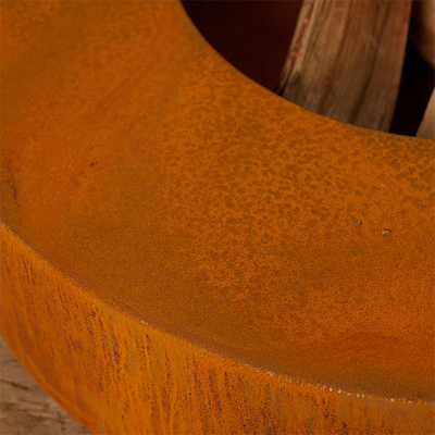 Decpraative Round Wood Burning Corten Steel Fire Pit Bowl 70cm