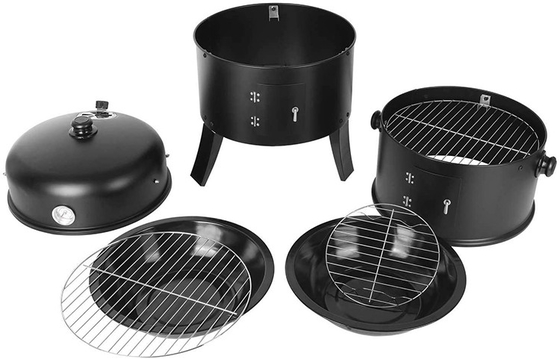สนามหลังบ้าน Weathering Steel Outdoor Grill ถ่านเชื้อเพลิงปรับแต่งได้
