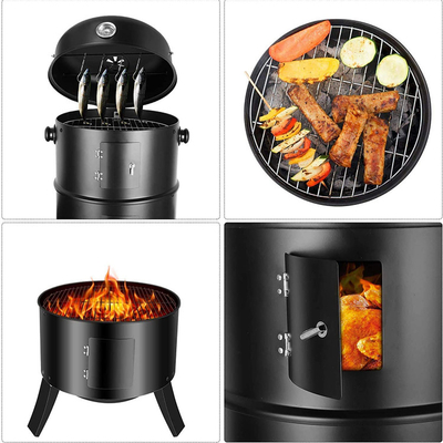โมเดิร์น Corten Steel Rusty แคมป์ปิ้ง เตาย่างบาร์บีคิว Wood Burning การทำอาหารกลางแจ้ง