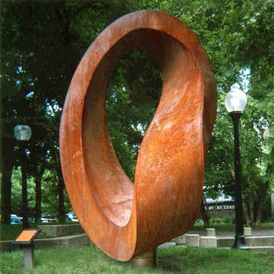 โมเดิร์นบทคัดย่อแหวนชนบทบทคัดย่อ Corten เหล็กประติมากรรมโลหะขนาดใหญ่ Statues