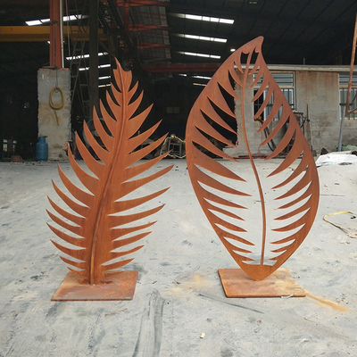 ภูมิทัศน์สวน Corten เหล็กประติมากรรมกระบองเพชรโลหะลานศิลปะสนิมธรรมชาติ