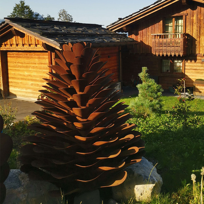 ภูมิทัศน์สวน Corten เหล็กประติมากรรมกระบองเพชรโลหะลานศิลปะสนิมธรรมชาติ